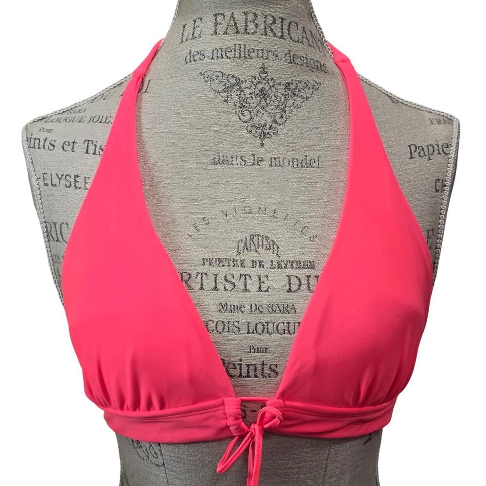 Body Glove Neon Pink Halter Bikini Top Swimsuit